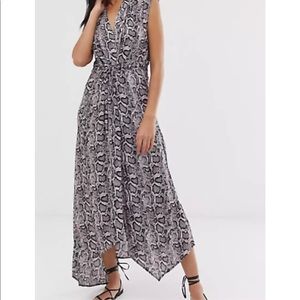 All saints tate dress snake animal print small